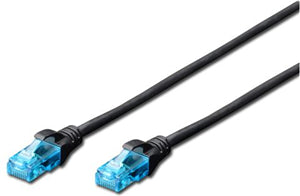 Cables Patch Network: Digitus UTP CAT5e Patch Lead - 3M Black