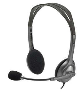 Headset Microphone: Logitech H110 Stereo Headset with Noise-Cancelling Microphone