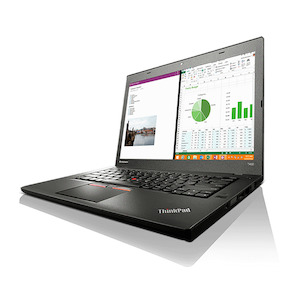 Cheap Laptops: Lenovo ThinkPad T450 Ex Lease Laptop i5-5200U Dual Core 2.3GHz Turbo 2.9GHz 8GB RAM 240GB SSD 14" Webcam Windows 10 Pro Report Refurbished A Grade