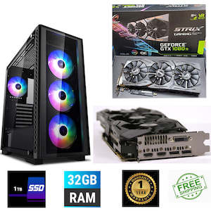 Weekend Specials Pc Traders: RGB Gaming PC Ryzen 5 5500 32GB RAM 1TB SSD GTX 1630 4GB Graphics Card Wi-Fi and Bluetooth Ready Windows 10 Loaded