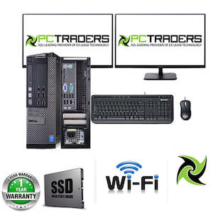 System Bundles: Dual Screen Combo!! Dell OptiPlex 9020 SFF i5 3.40GHZ 16GB RAM 256GB SSD WIN 10 PRO 2 x 22" LCD WIFI