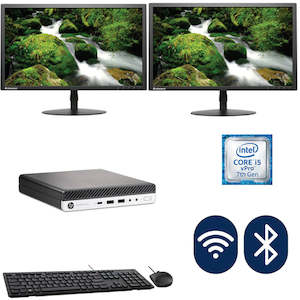 24 Hour Specials: HP Mini PC Combo i5 16GB RAM 256GB SSD Windows 11 Pro WI-FI 2X 22" Monitors Keyboard and Mouse