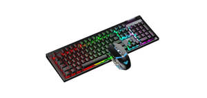 Wireless 2.4G Gaming Keyboard & Mouse Combo Black