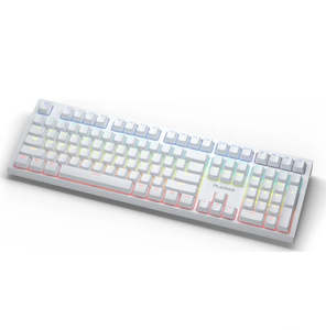 Pctraders Collection: Playmax PRO White RGB Mechanical Gaming Keyboard
