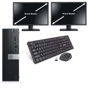 Dual LCD 24" Combo Windows 11 Pro Dell OptiPlex 7070 i5 Turbo 4.0GHZ 16GB RAM 25&hellip;