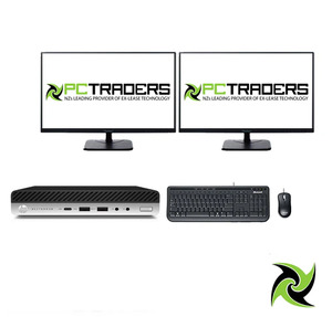 Dual Screen Office Setup HP EliteDesk 800 G4 Tiny Mini PC i5-8500T 16GB RAM 256G&hellip;