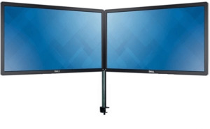 Dell: 2 x 24" Ex lease LCD Monitor No Stand with Brateck Dual Swivel LCD Desk Mount
