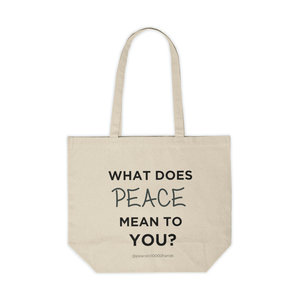 Products: Canvas Shopping Tote - Peace In 10,000 Hands