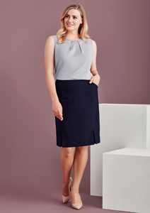 Products: Womens Siena Front Pleat Detail Straight Skirt - Peak Marketing