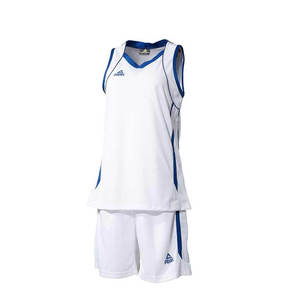 PEAK Women’s Basketball Singlet – White/ Blue – Peak NZ