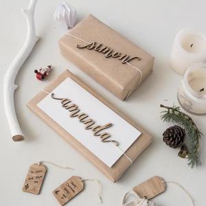 Gifts Under 50: Custom Name Gift Tags - Set of 5