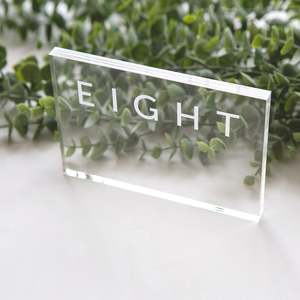 Wedding And Events: Clear Table Numbers