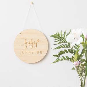 Baby Announcement Wall Hanging