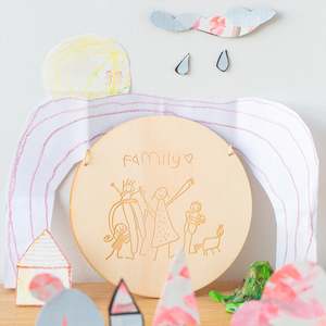 Children: Custom Etched Wall Hanging