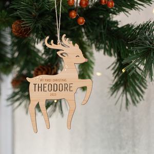 First Christmas - Reindeer Bauble