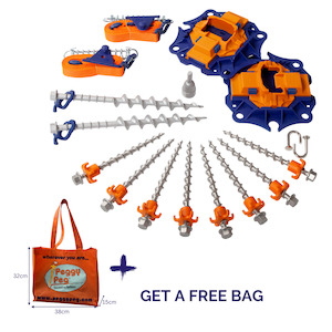 All: Heavy Duty Roll-Out Awning Bundle (PB27HD) • with Fix&Go Anchor plate XL