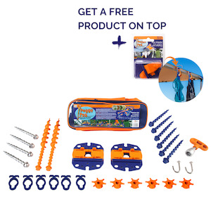 Camper Awning: Fix&Go Awning Set • Set incl. bag (PP99) • Thule Omnistor, Fiamma & Dometic (box style • NO Roll-out awnings) • Awning Anchoring system