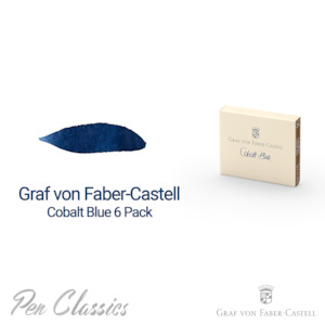 Cartridges For Faber Castell And Graf Von Faber Castell Pens: Graf von Faber-Castell Cobalt Blue Cartridge 6 Pack