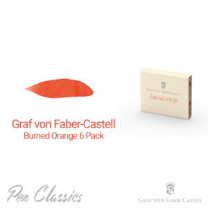 Cartridges For Faber Castell And Graf Von Faber Castell Pens: Graf von Faber-Castell Burned Orange Cartridge 6 Pack