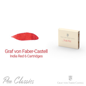 Graf von Faber-Castell India Red Cartridge 6 Pack