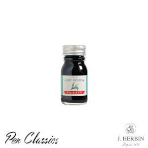 J Herbin 10ml Sample Size: J. Herbin Vert Réséda 10ml Ink Bottle