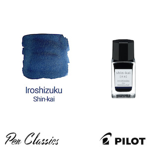 Pilot And Namiki Bottled Inks: Pilot Iroshizuku Shin-Kai (Deep Sea) 15ml Bottle