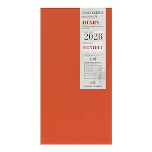 Traveler's Notebook 2026 Regular Refill - Monthly