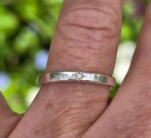 Products: You little star diamond ring, sterling silver. Size P 1/2 - Penelope Barnhill Jewellery