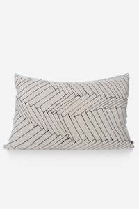 Ikigai Small Cushions: white thatch pillowslip - last one!