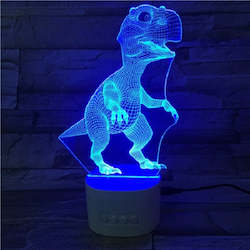 3d Lights With Speakers: 3D Light with Bluetooth Speaker - Dinosaurs