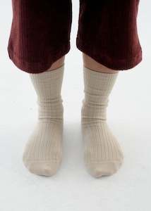 50 Or Under: Baserange Rib Overankle Socks (Su Tan)
