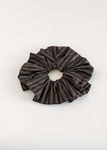 Cotton Scrunchie (Charcoal Stripe)