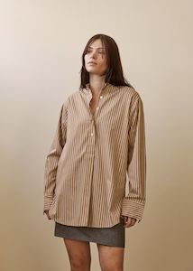 Full Price: Mason Shirt (Sepia Stripe)