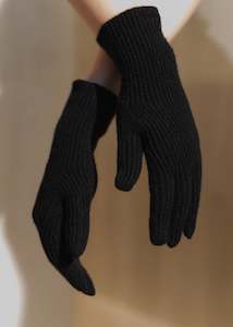 Baserange: Baserange Ribbed Gloves (Black)