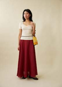 Full Price: Suni Skirt (Sangria Stripe)