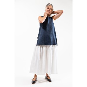 Products: Eva's Sunday - Asher Top - Navy - Peonies of Martinborough