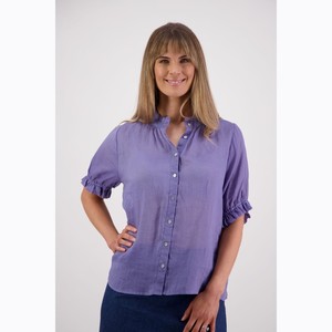 Products: Briarwood - Pearly Lavender Ramie Shirt - Peonies of Martinborough