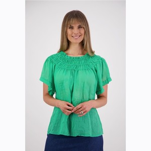 Briarwood - Sally Apple Ramie Top - Peonies of Martinborough