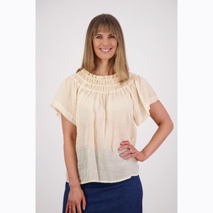 Products: Briarwood - Sally Cream Ramie Top - Peonies of Martinborough