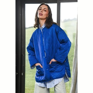 Products: Cooper - Crack the Coat Coat - Colbalt - Peonies of Martinborough