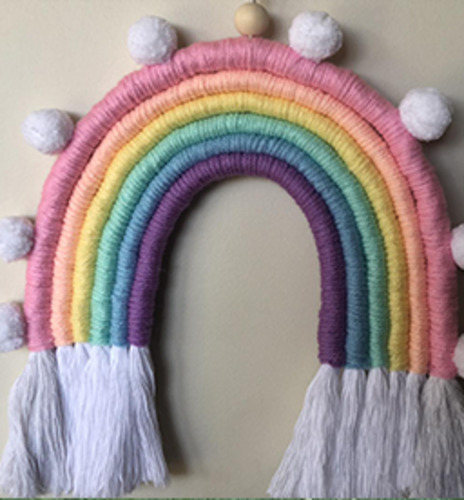 Products: Macrame Rainbows Pepe Love