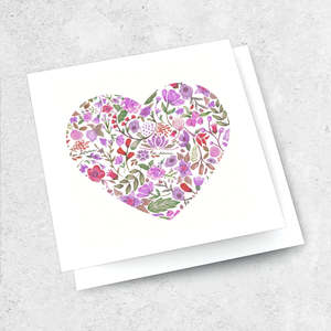 Add On Gifts: Greeting Card ~ Floral Heart