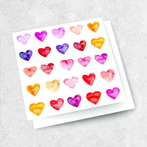 Add On Gifts: Greeting Card ~ Watercolour Hearts