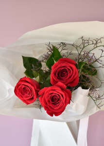 Valentines Day Flowers Christchurch: Red Roses - Single or Trio