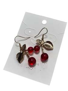 GOLD CHERRY EARRINGS