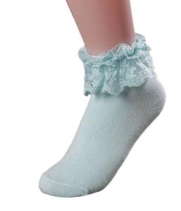 Jewellery: MINT LACE TOP SOCKS