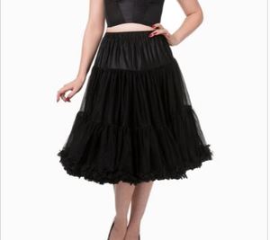 Petticoats: BLACK DOUBLE PETTICOAT