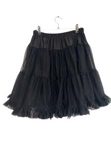 Petticoats: KITTEN DAMOUR - BLACK DBLE PETTICOAT 19in