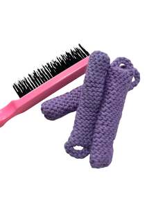 Hair: PURPLE REUSEABLE KNIT ROLLERS