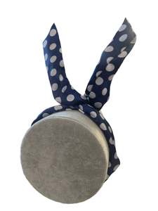 Hair: SATIN NAVY POLKADOT WIRE HAIR BAND